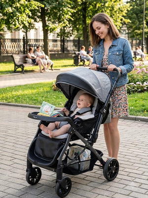 Babycare Capron Çift Yönlü Bebek Arabası - Gri