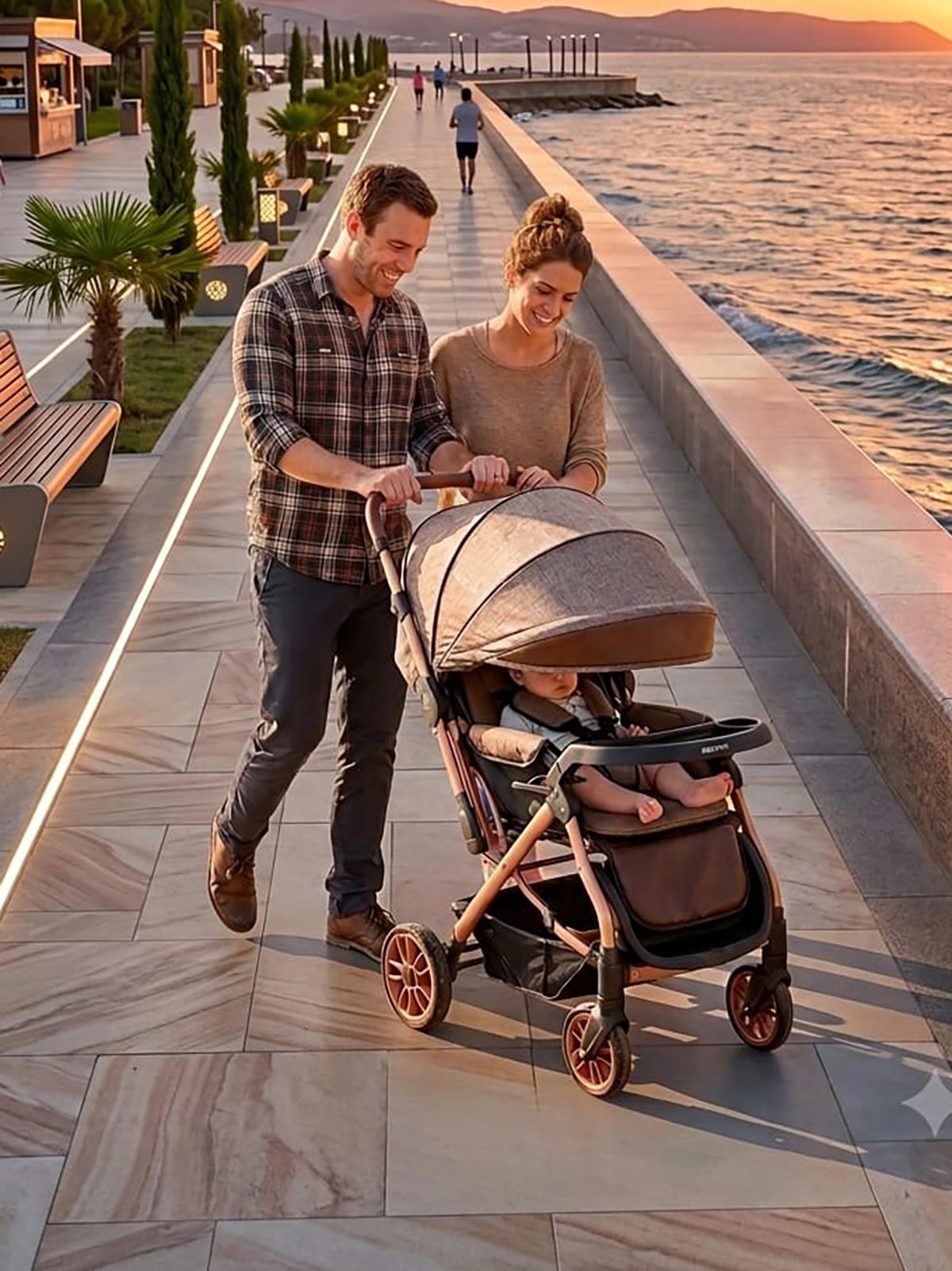 Babycare Capron Çift Yönlü Bebek Arabası - Bej