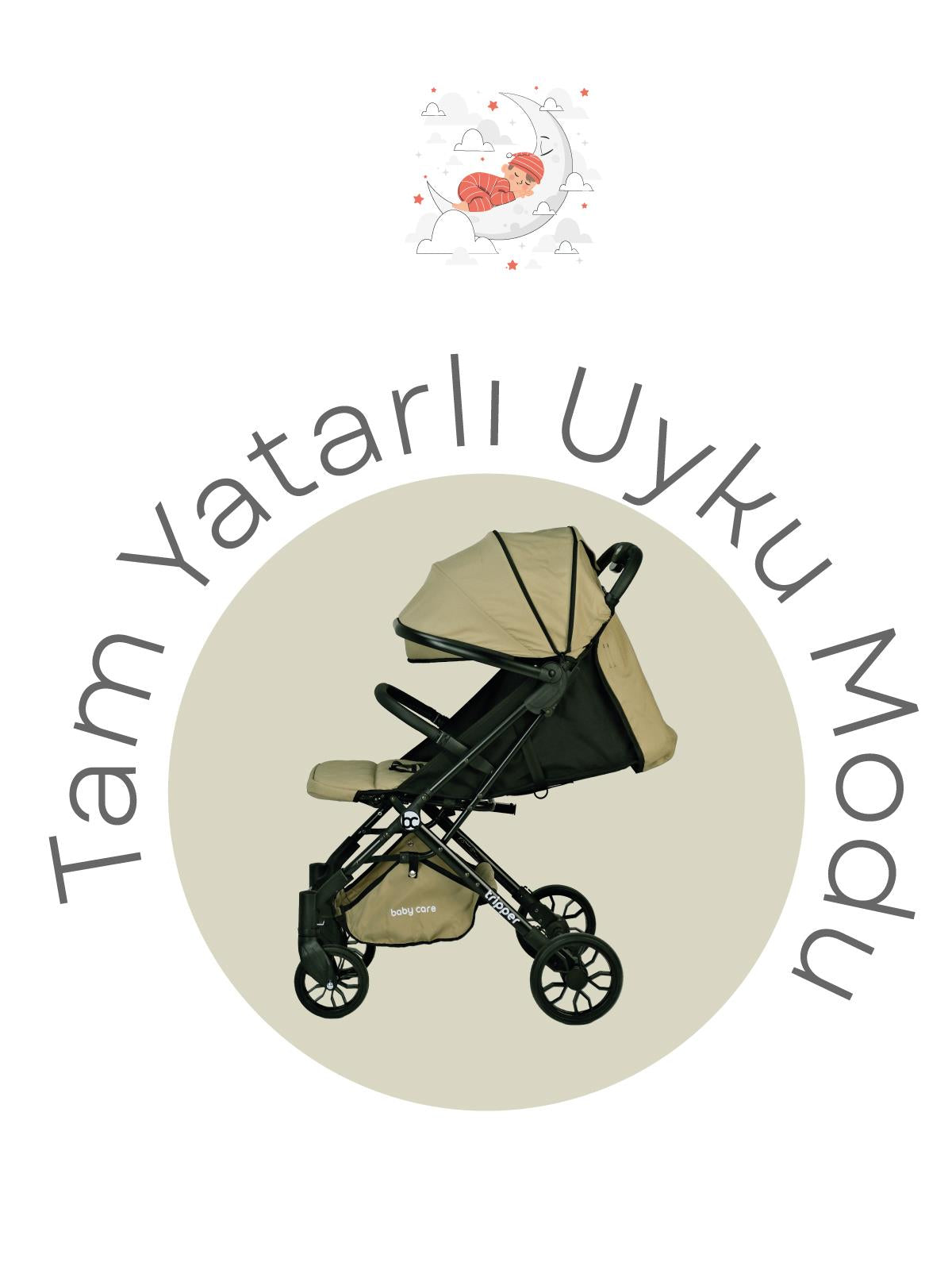 BabyCare Tripper Kabin Boy Bebek Arabası - Siyah