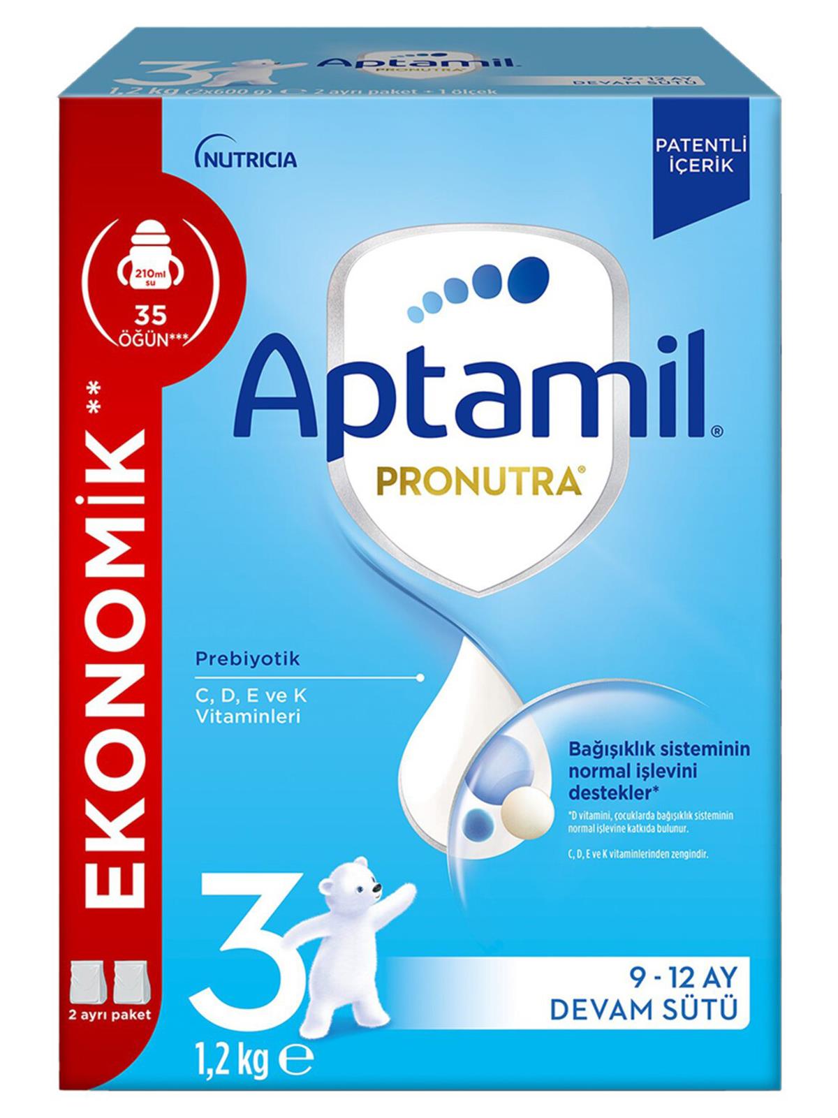 Aptamil 3 Devam Sütü 1200 g 9-12 Ay - Standart