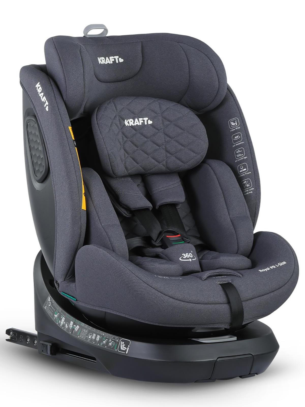 Kraft Royal Pr I-Size Oto Koltuğu 0-36 Kg (40-150 Cm) - Gri