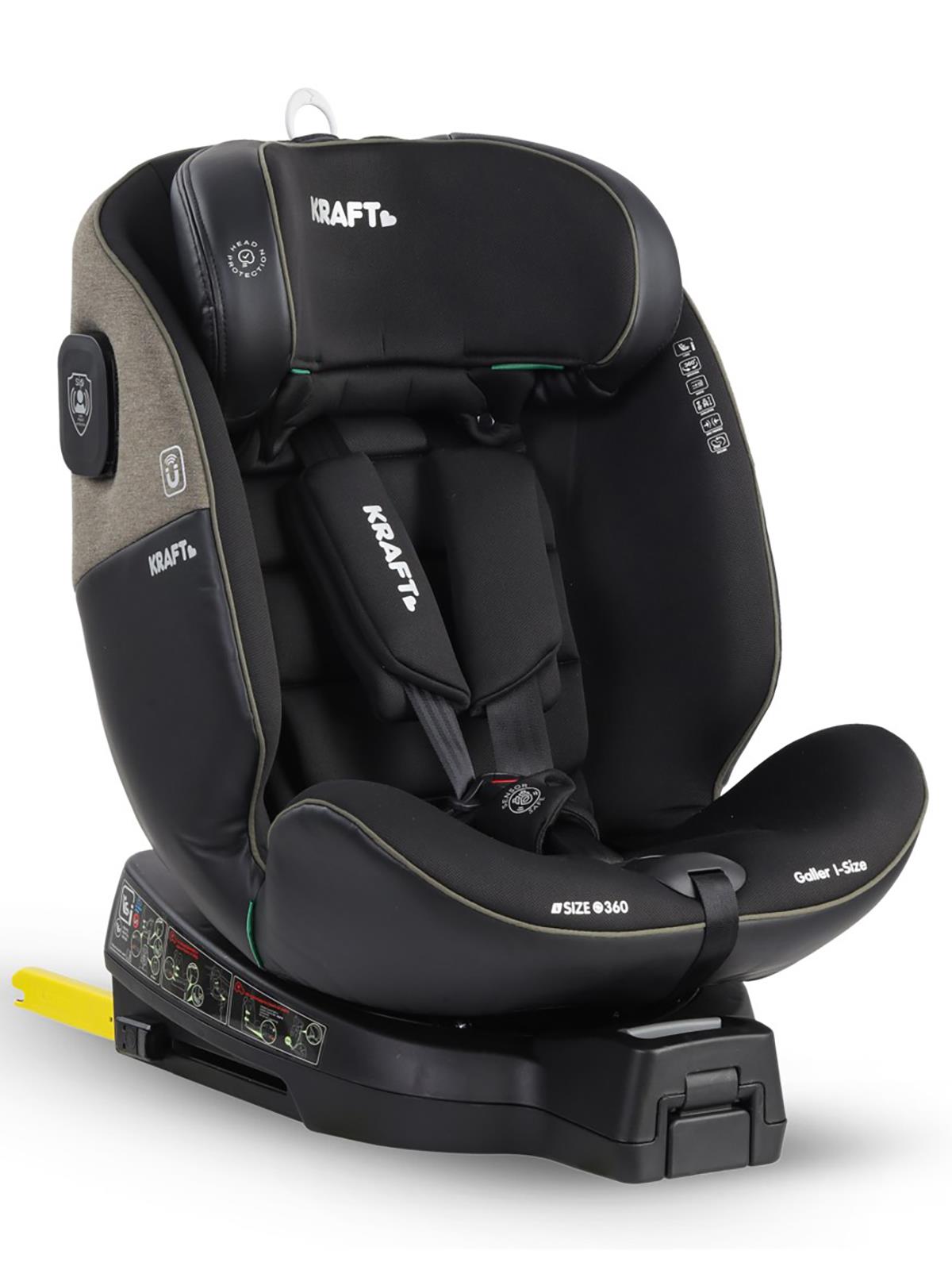Kraft Galler I-Size Oto Koltuğu 0-36 Kg (40-150 Cm) - Haki