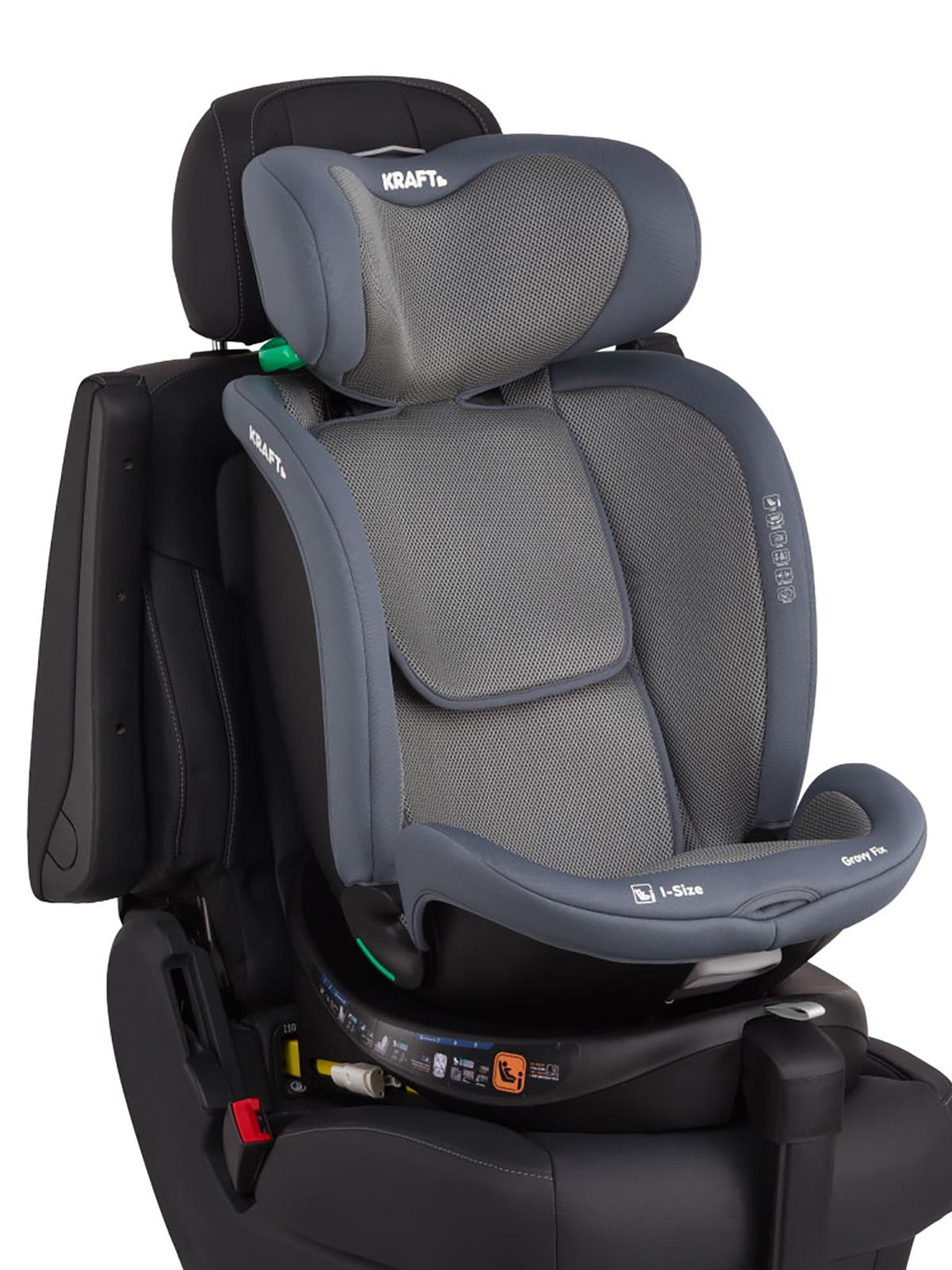 Kraft Grovy I-Size Oto Koltuğu 0-36 Kg (40-150 Cm) - Gri