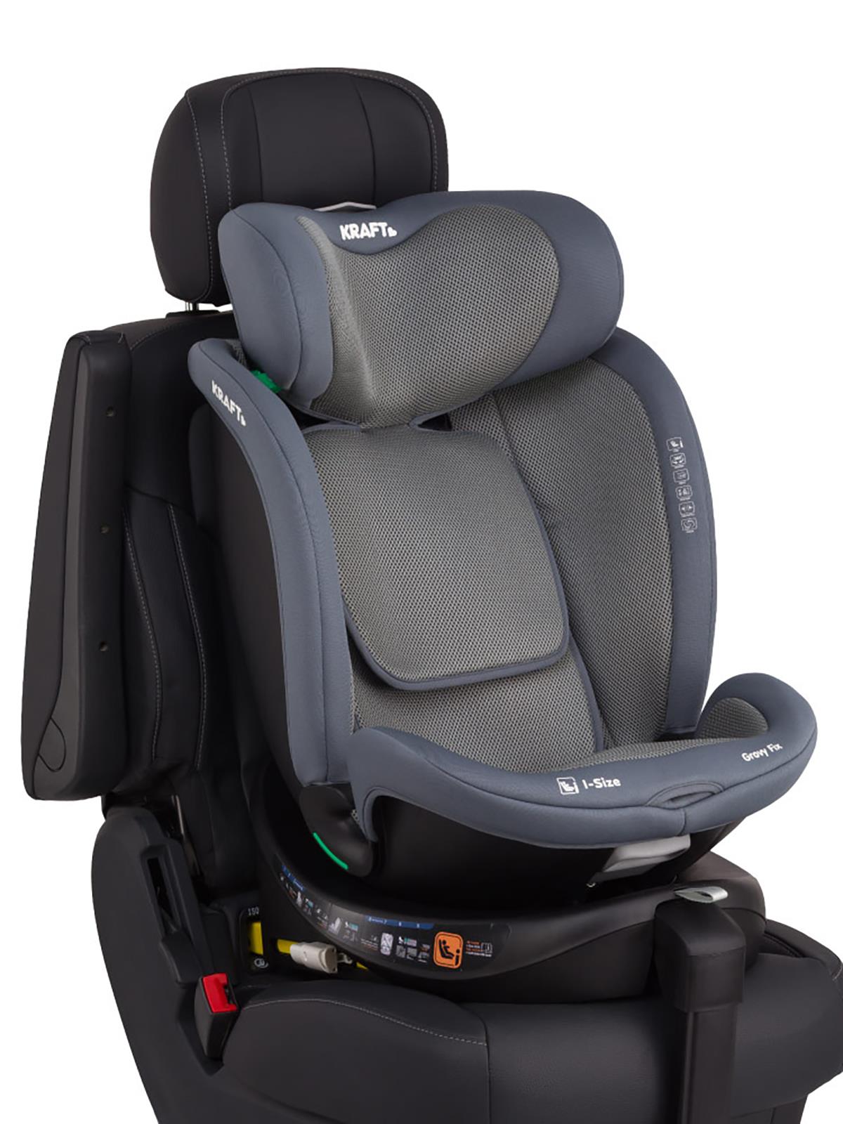 Kraft Grovy I-Size Oto Koltuğu 0-36 Kg (40-150 Cm) - Gri