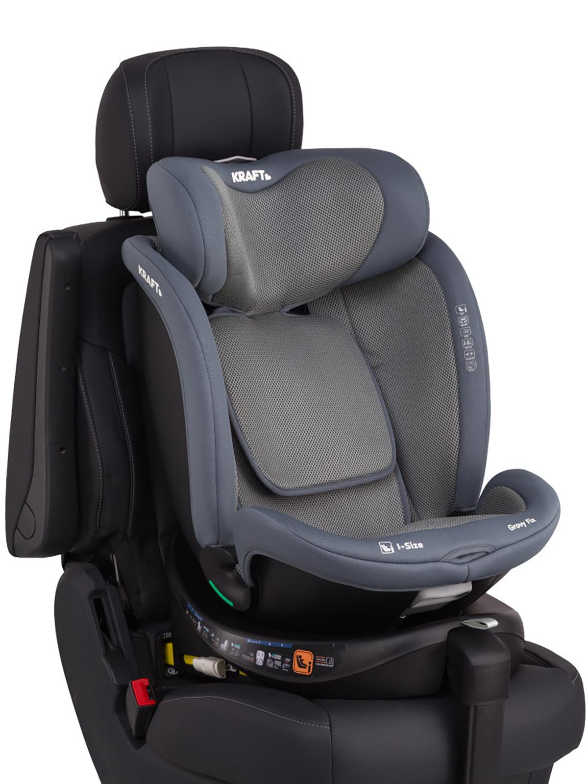 Kraft Grovy I-Size Oto Koltuğu 0-36 Kg (40-150 Cm) - Gri