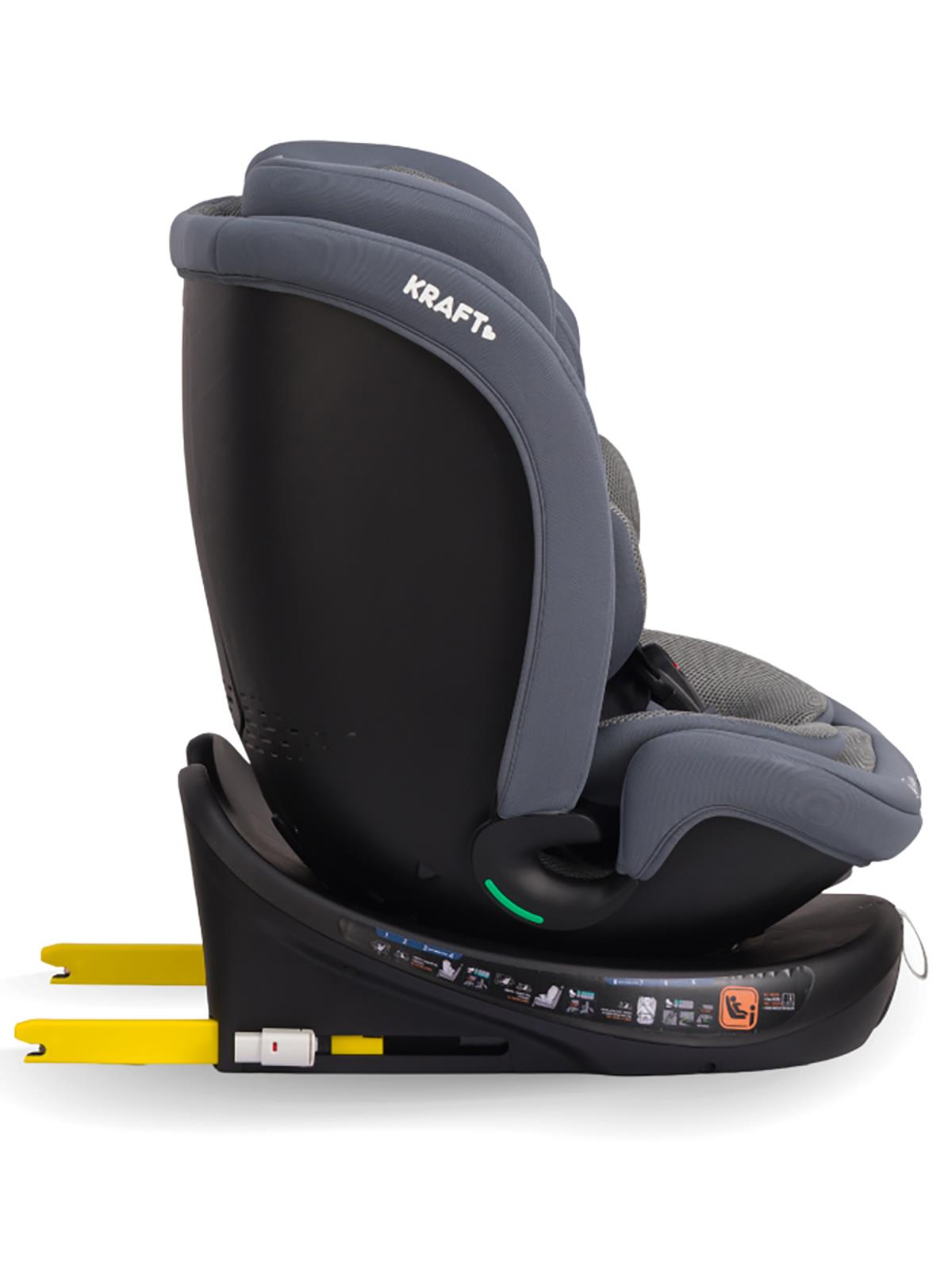 Kraft Grovy I-Size Oto Koltuğu 0-36 Kg (40-150 Cm) - Gri