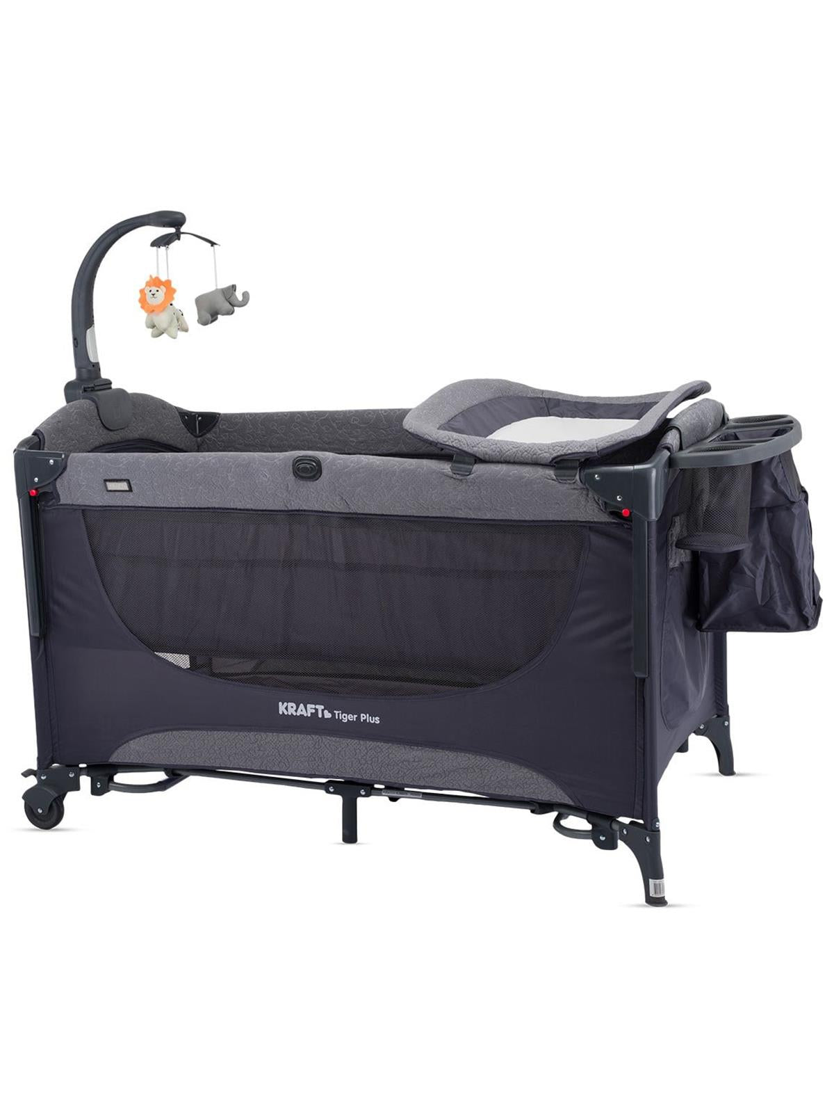 Kraft Tiger Plus Anne Yanı Oyun Parkı 70x120 cm - Gri