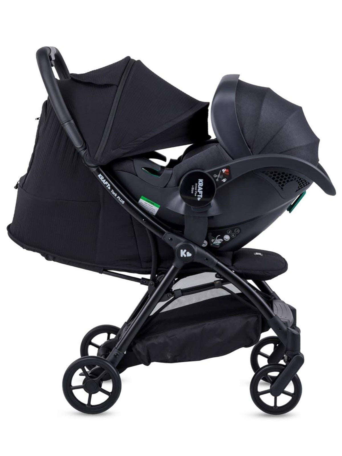 Kraft York Plus Travel Sistem Bebek Arabası - Siyah