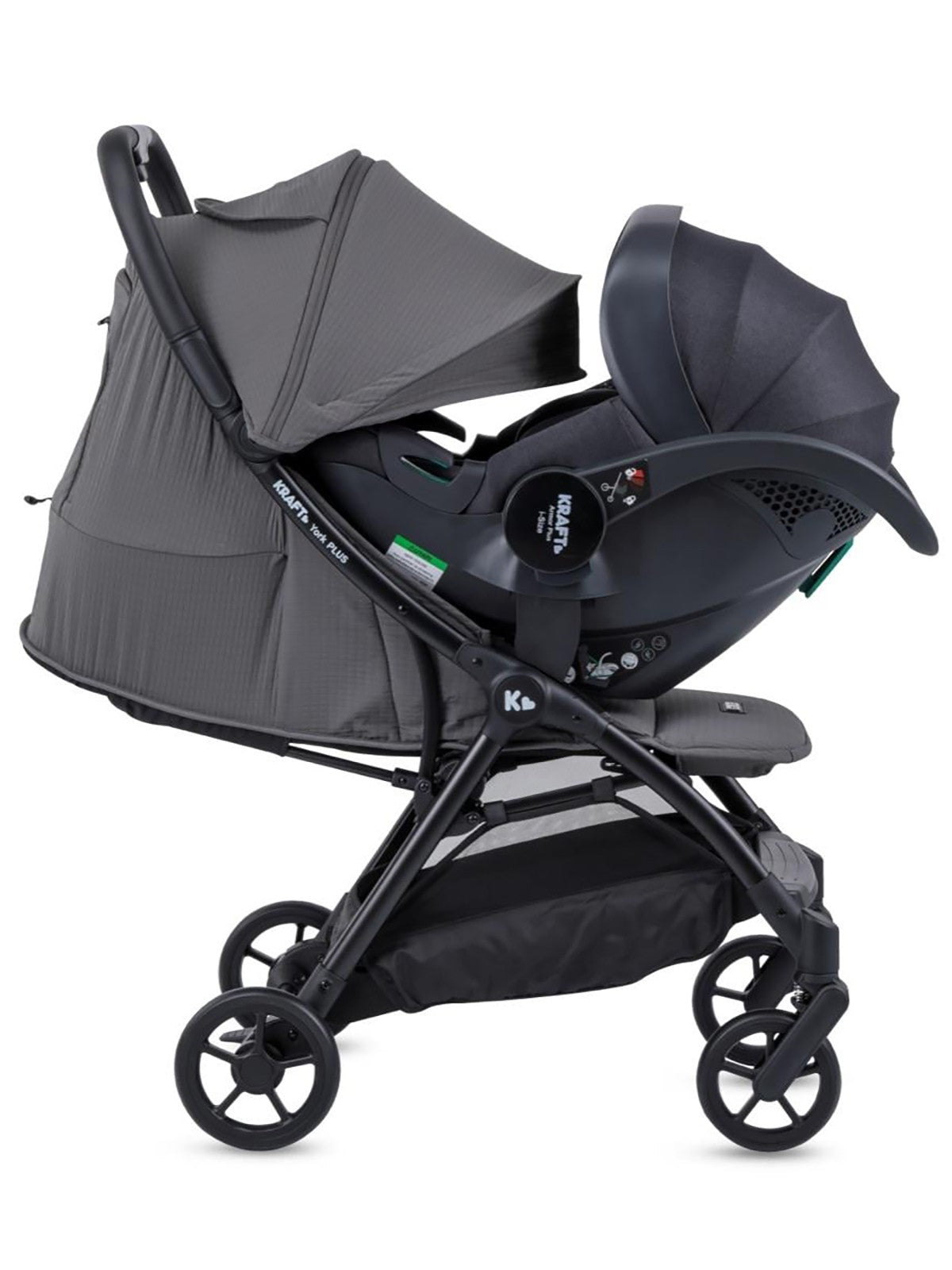 Kraft York Plus Travel Sistem Bebek Arabası - Gri