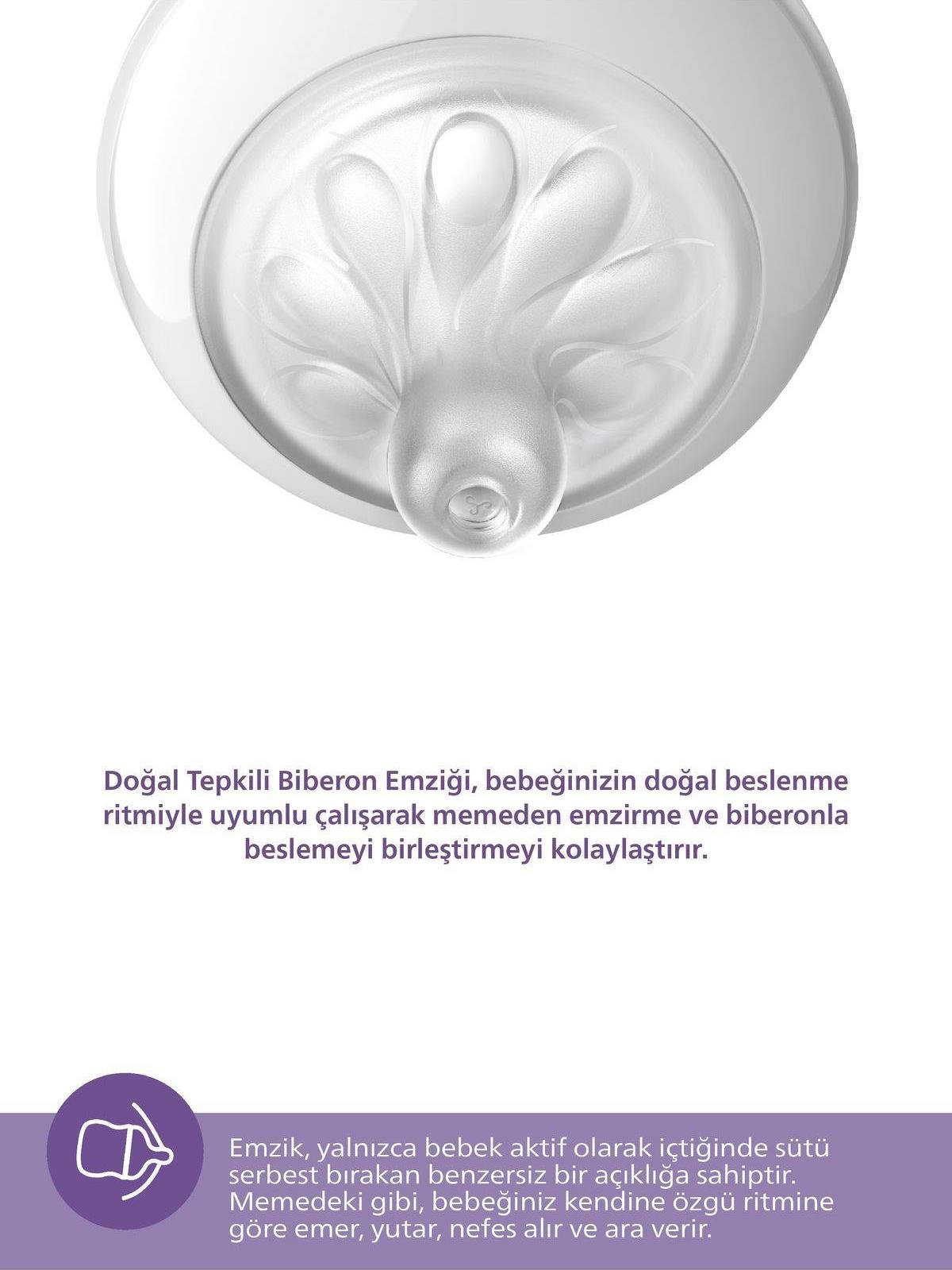 Avent Natural Response PP Biberon125ml0+ Ay,Doğal Tepkili Biberon Emziği