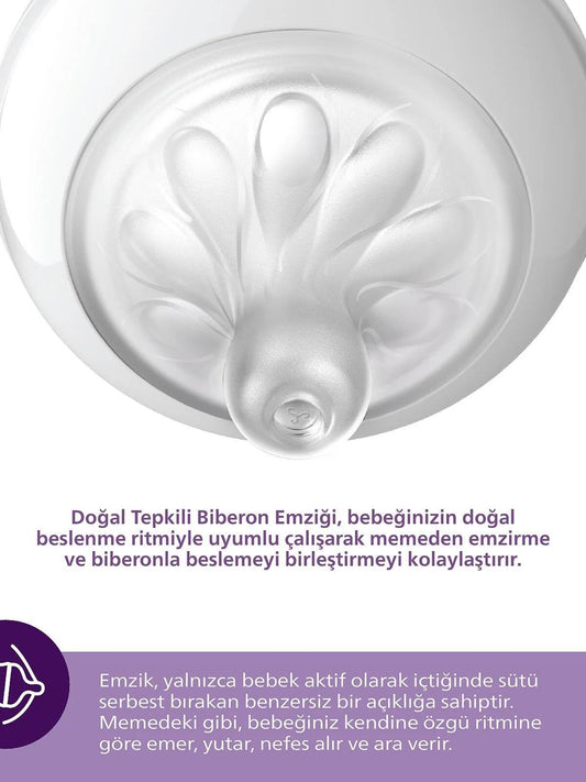 Avent Natural Response 2'li Biberon Emziği2 Numara0+ AyDoğal Tepkili Biberon Emziği
