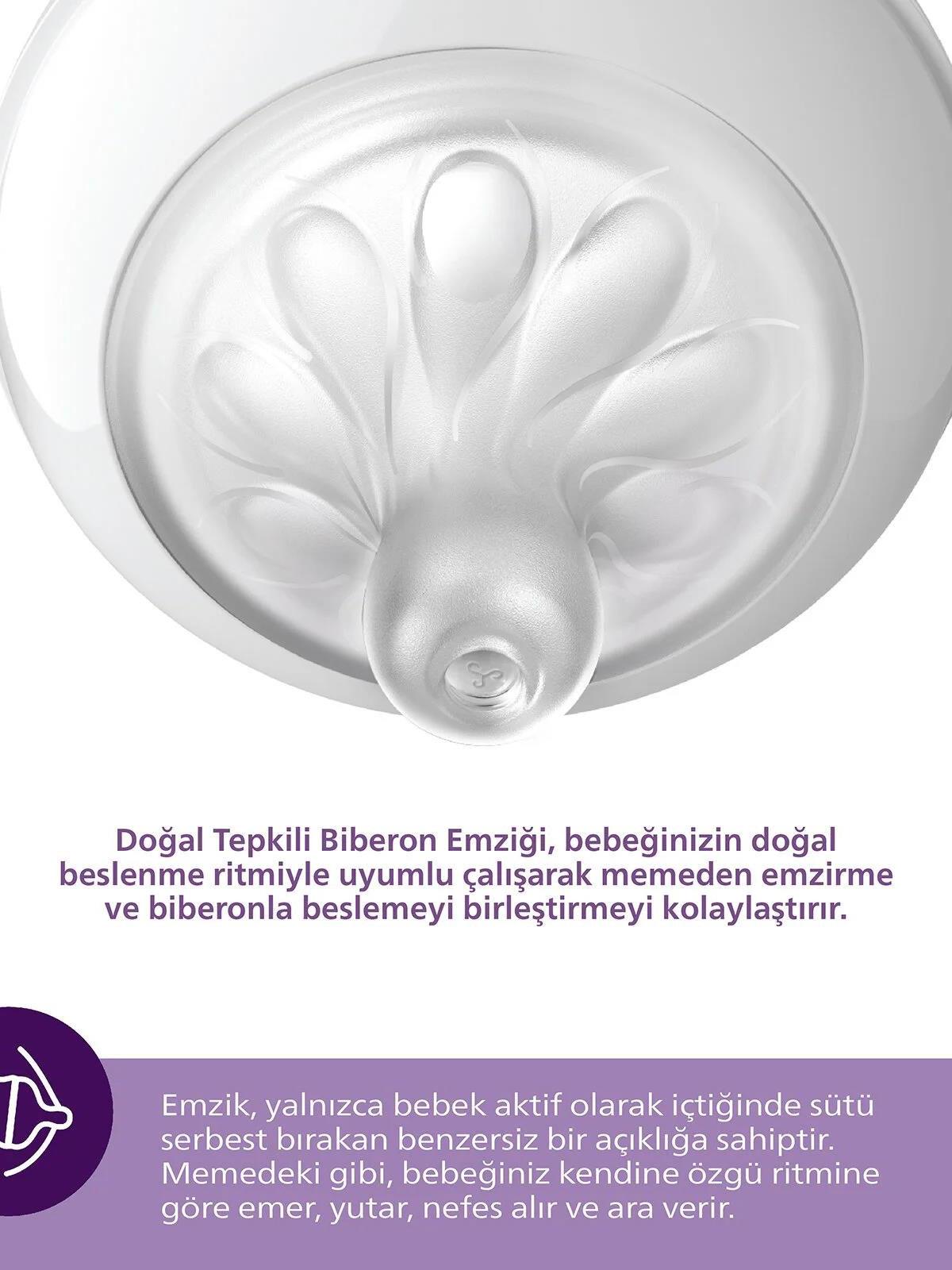 Avent Natural Response 2'li Biberon Emziği6 Numara6+ AyDoğal Tepkili Biberon Emziği